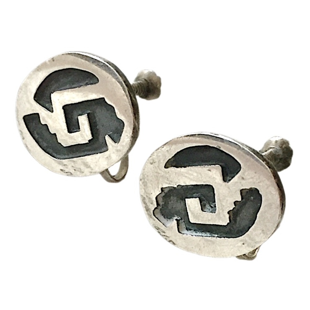 Vintage sterling silver Mexican earrings 925